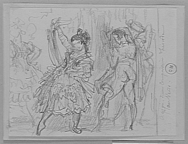 Croquis : couple de danseurs espagnols_0