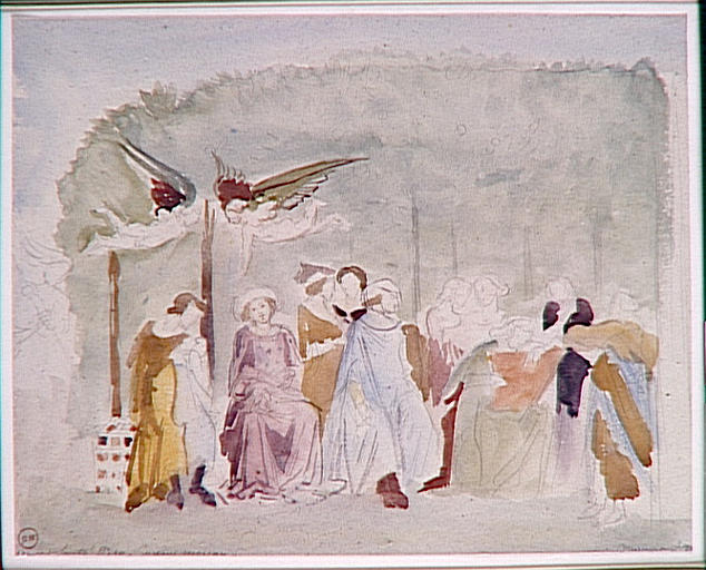 Copie d'après le maître du triomphe de la Mort : La dame au verger, détail (Campo Santo, Pise)_0