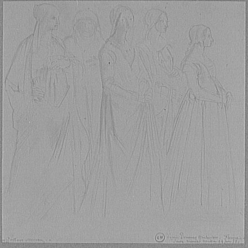 Copie d'après Ghirlandaio : Naissance de la Vierge, détail (Santa Maria Novella, Florence)_0