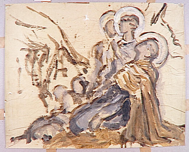 Étude de trois saints pour La fleur mystique (inversés)_0
