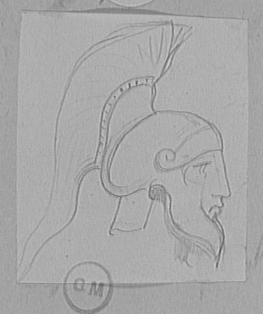Étude de tête de guerrier grec_0