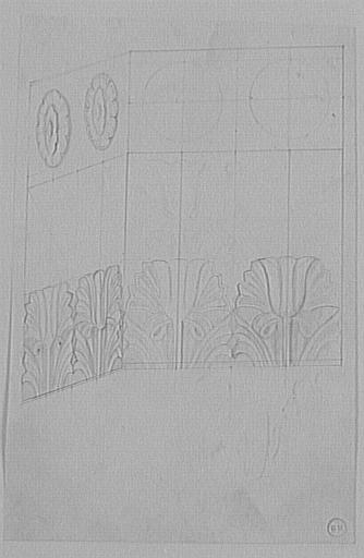 Étude de frise de fleurs de lotus_0