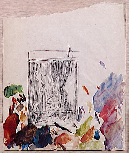 Palette. Étude pour Oedipe voyageur_0