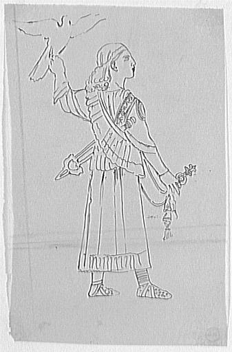 Étude de fauconnier perse pour Les Rois mages_0