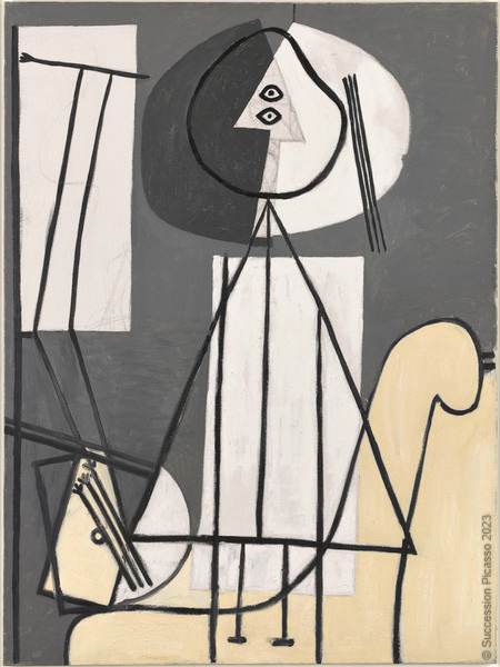 Peintre à la palette et au chevalet_0
