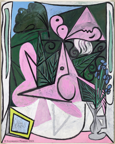 Nu au bouquet d'iris et au miroir, Pablo Picasso, 1934