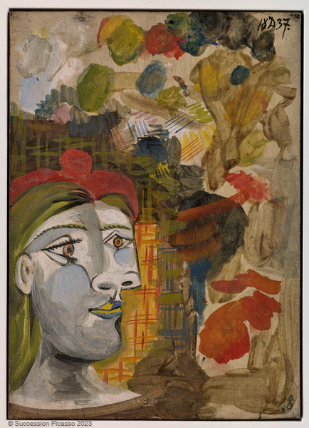 Tête de femme à la palette, Pablo Picasso, 1937