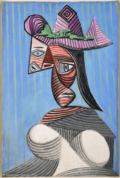 Buste de femme au chapeau rayé, Pablo Picasso, 1939