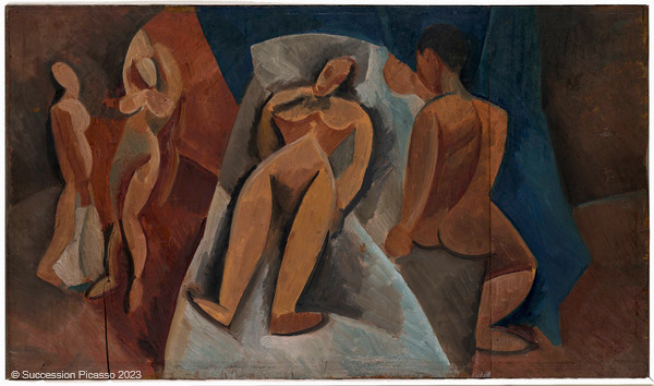 Nu couché avec personnages, Pablo Picasso, printemps 1908