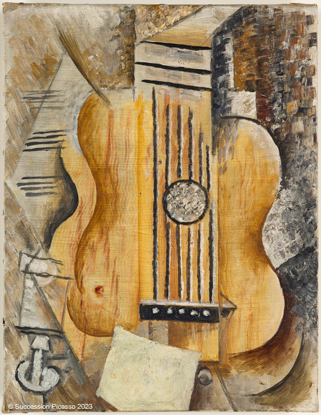 Guitare "J'aime Eva", Pablo Picasso, été 1912