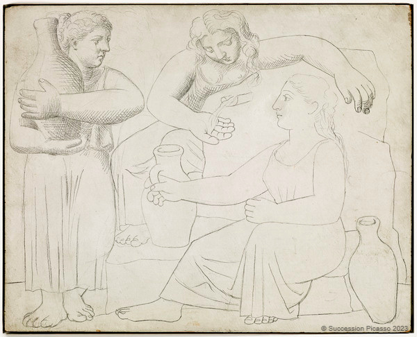 Étude pour Trois Femmes à la fontaine, Pablo Picasso, 1921