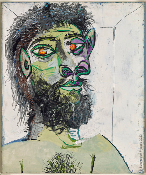Tête d'homme barbu, Pablo Picasso, hiver 1938