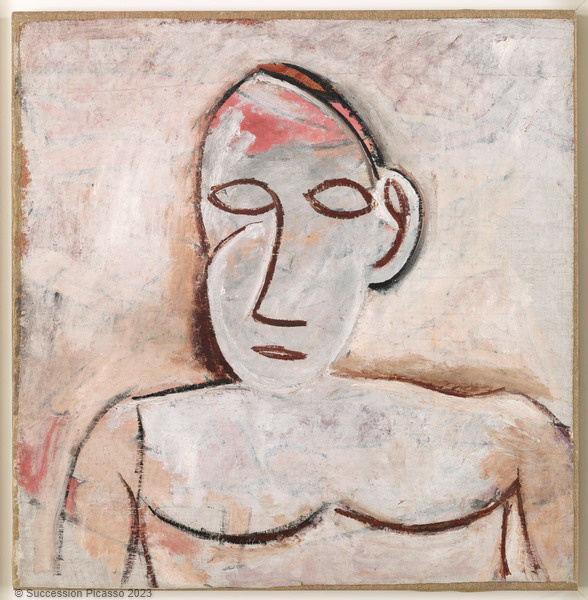 Buste (étude pour "Les Demoiselles d'Avignon"), Pablo Picasso, printemps 1907