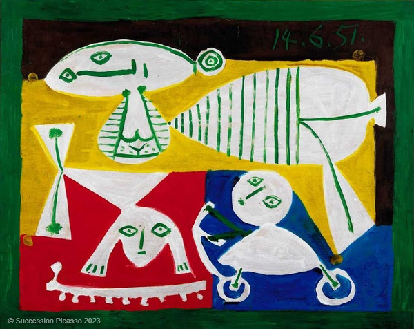 Mère et enfants jouant, Pablo Picasso, 1951