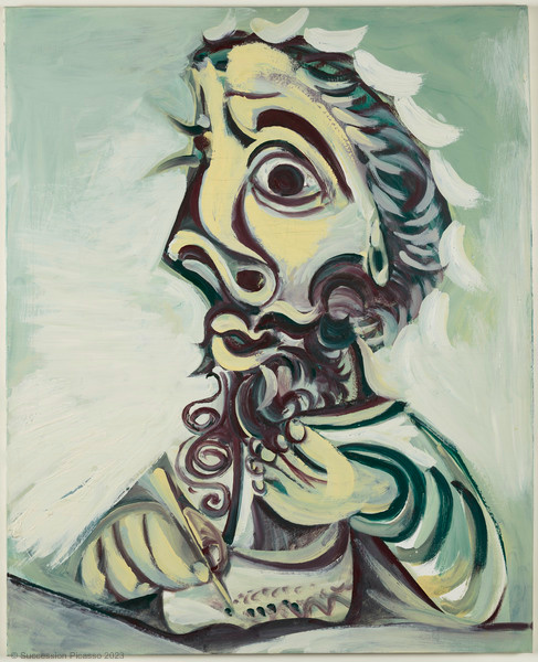 Buste d'homme écrivant, Pablo Picasso, 1971