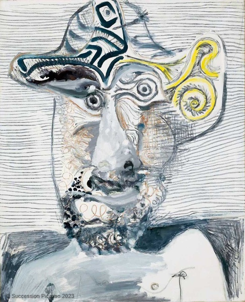 Buste d'homme au chapeau, Pablo Picasso, 1972