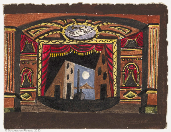 Étude de décor pour le ballet Pulcinella_0