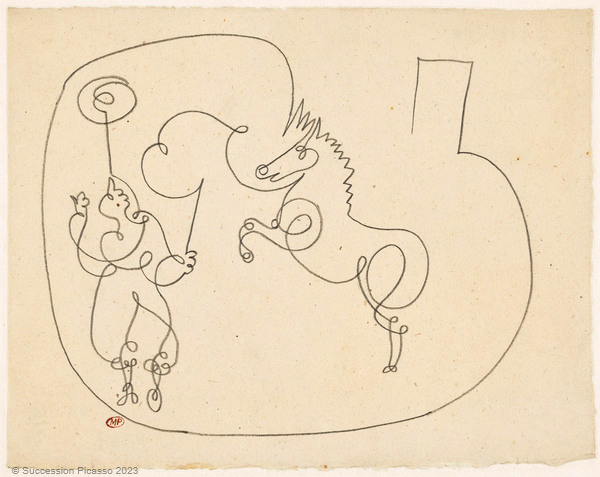 Cheval et son dresseur jongleur_0