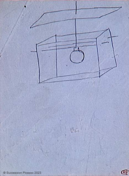 Étude pour "L'Atelier: le peintre et son modèle": la lampe, Pablo Picasso, 1937 - 1937