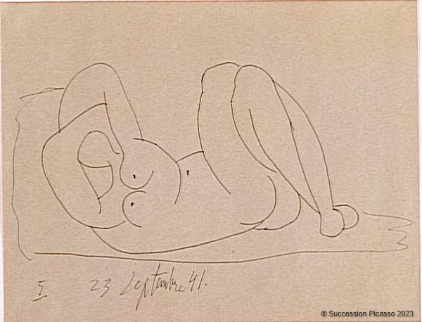 Étude pour "L'Aubade": femme nue étendue_0