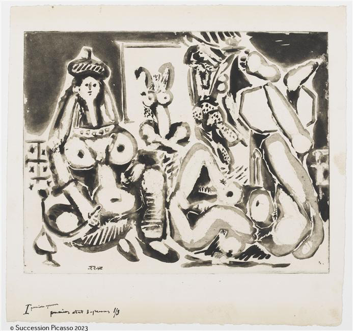 Femmes d'Alger, d'après Delacroix. VIII_0