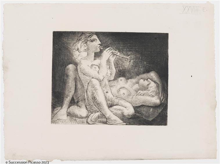 Flûtiste et dormeuse_0