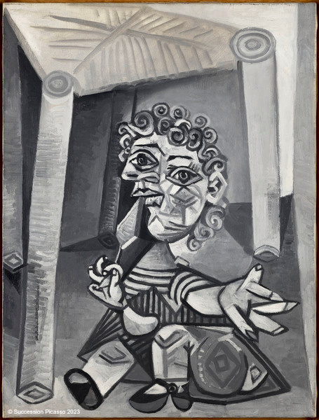 Enfant à la sucette assis sous une chaise, Pablo Picasso, 1938
