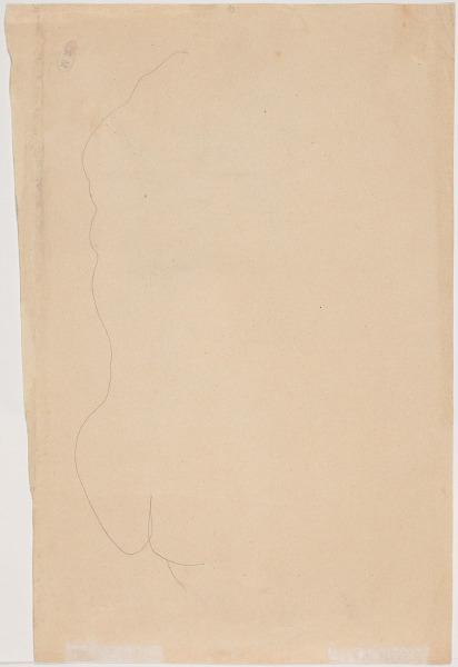 Femme nue de dos, un genou en terre et les mains au chignon (recto) ; Esquisse d'un dos et de fesses (verso)_1