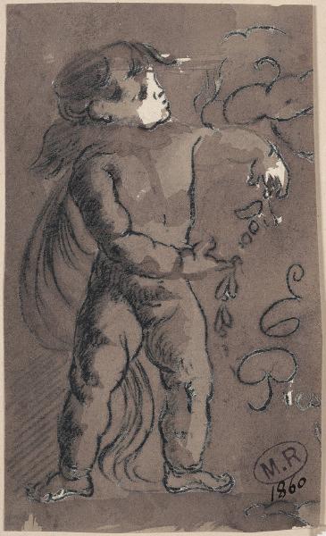 Amour répandant des fleurs, Auguste Beuret, 1917 avant