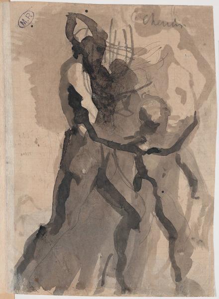 Icare (recto) ; Homme conduit par un enfant (verso)_1