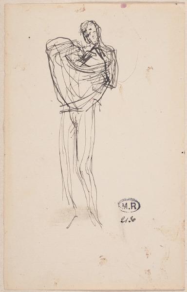 Femme passant un vêtement par la tête, Auguste Rodin, 1890 vers