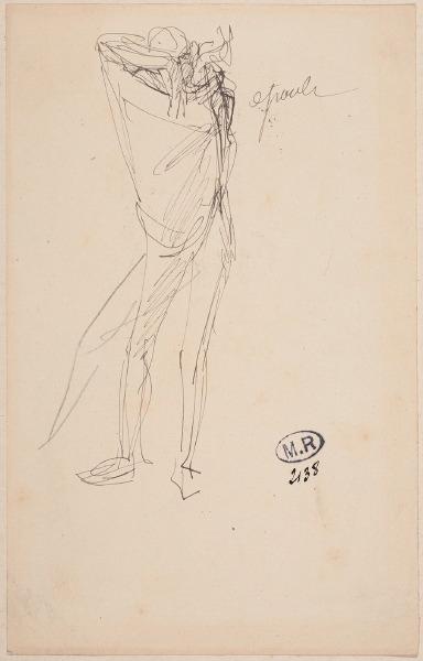 Femme passant un vêtement par la tête, Auguste Rodin, 1890 vers
