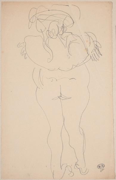 Femme nue de dos, épaules saillantes, Auguste Rodin, 1917 avant
