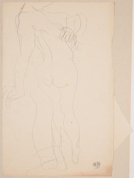 Femme nue de dos, se retournant à demi, Auguste Rodin, 1917 avant