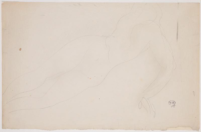Femme nue allongée vers la gauche, Auguste Rodin, 1917 avant