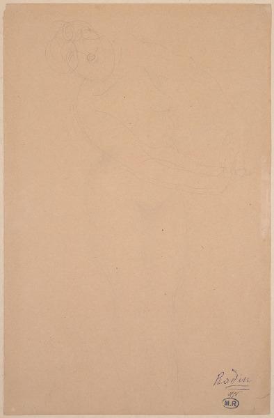 Femme nue debout, les mains jointes vers la droite, Auguste Rodin, 1917 avant