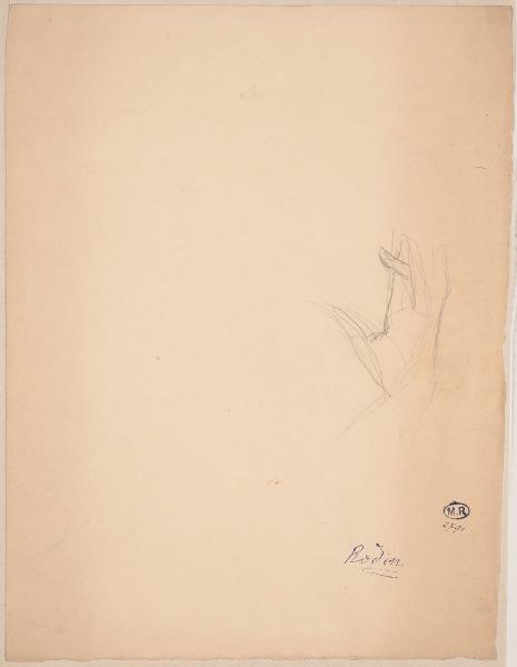 Main au médius replié, Auguste Rodin, 1917 avant