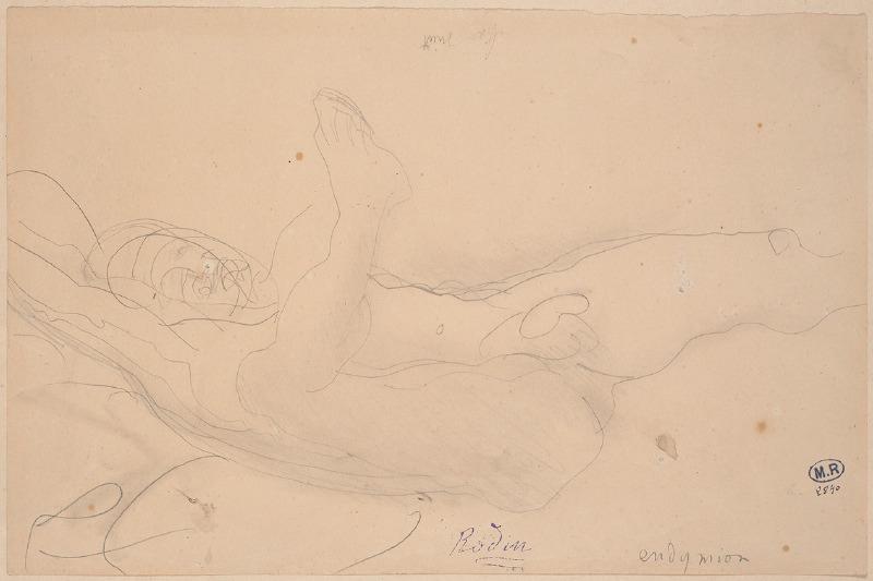 Endymion ou La nuit (recto) ; Homme nu de dos, penché en avant et une jambe levée (verso)_0