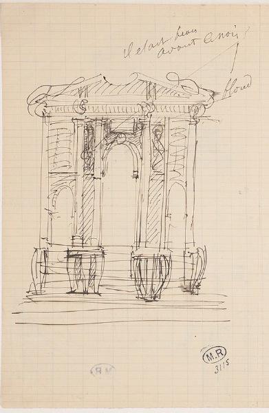 Façade de tombeau italien, Auguste Rodin, 1901 vers,1902 vers
