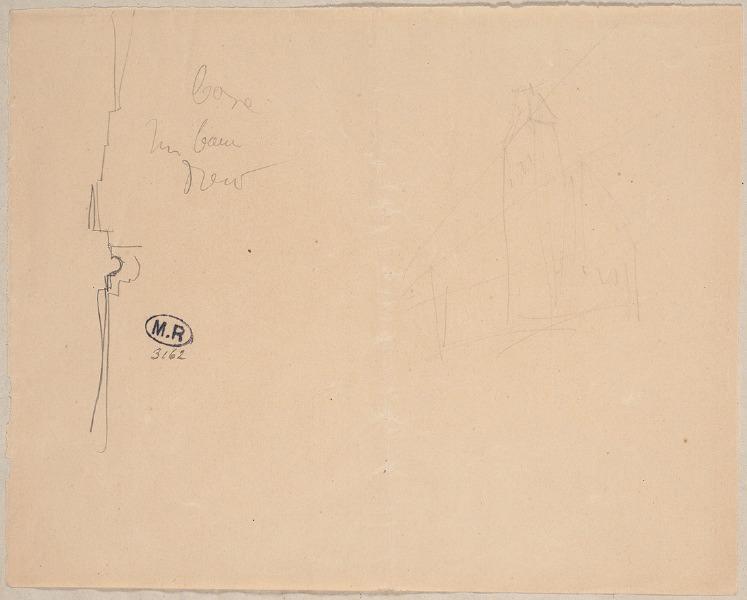 Profil de moulures et église en perspective à Dreux ? (Eure-et-Loir)_0