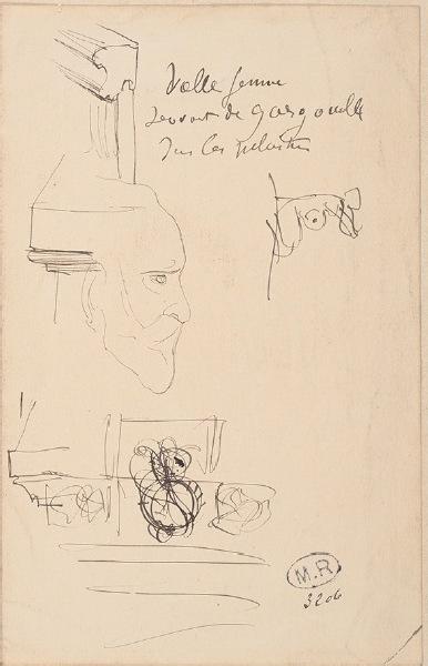 Etudes avec éléments d'architecture, Auguste Rodin, 1917 avant