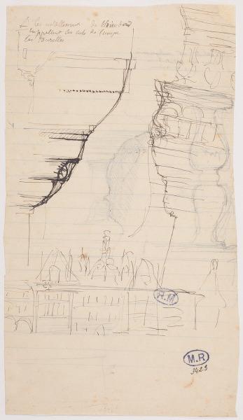 Profils d'entablement et façade du château de Chambord (Loir-et-Cher) ; Balustres et moulures (verso)_0