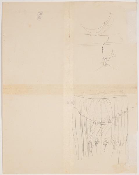 Moulures et abside de la collégiale de Mantes (Yvelines) ; Moulures et choeur (verso)_1