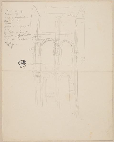 Pavillon du château de Châteaudun (Eure-et-Loir) (recto) ; Façade de château (verso)_0