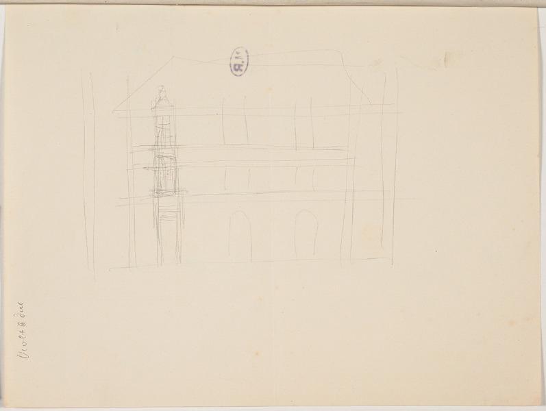 Pavillon du château de Châteaudun (Eure-et-Loir) (recto) ; Façade de château (verso)_1