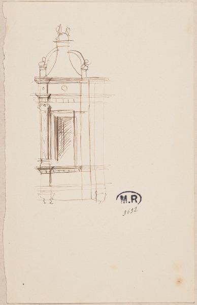 Fenêtre à lanternon à Chambord ? (Loir-et-Cher) (recto) ; Cadre de fenêtre (verso)_0