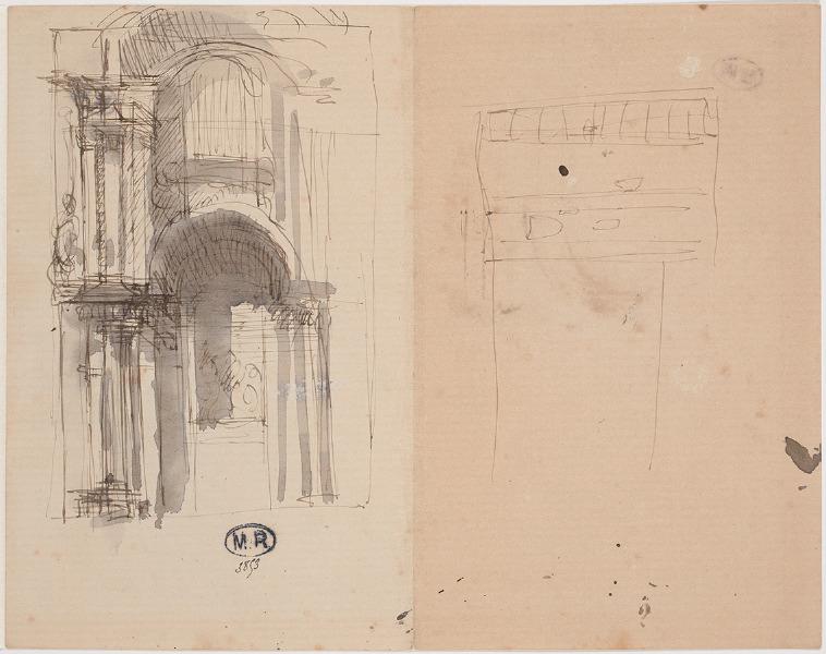 Porte d'accès à la tour des minimes au château d'Amboise ? (Indre-et-Loire) (recto) ; Deux portails (verso)_0