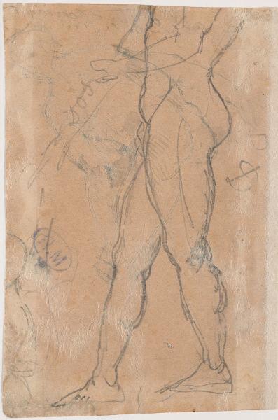 Dante écoutant (recto) ; Homme nu de profil, le haut du corps coupé par le bord de la feuille (verso)_1