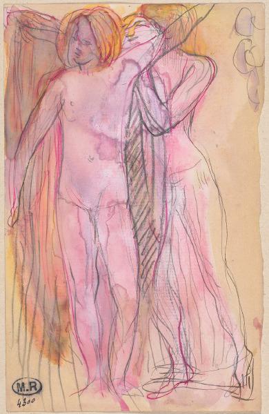 Femme aidant une autre femme à passer un vêtement, Auguste Rodin, 1890 vers