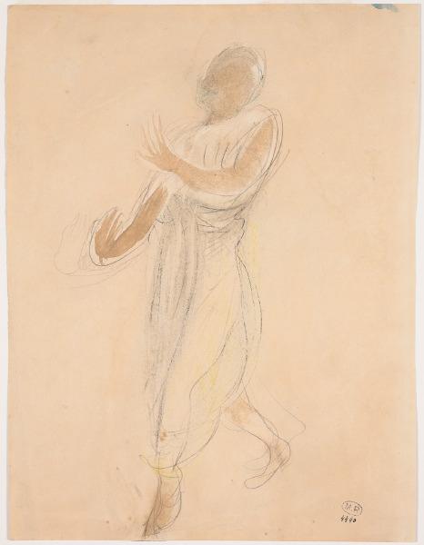 Danseuse cambodgienne de trois-quarts vers la gauche_0